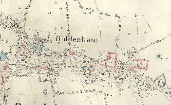 The main part of the village in 1884